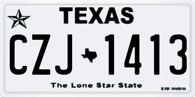 TX license plate CZJ1413