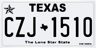 TX license plate CZJ1510
