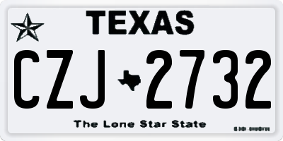 TX license plate CZJ2732