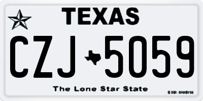TX license plate CZJ5059