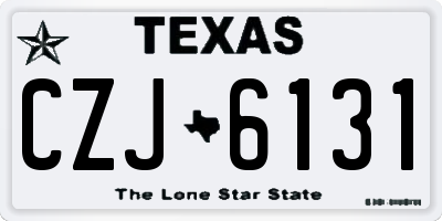 TX license plate CZJ6131