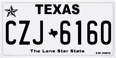 TX license plate CZJ6160