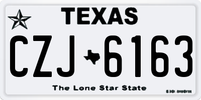 TX license plate CZJ6163