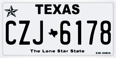 TX license plate CZJ6178
