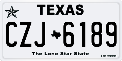 TX license plate CZJ6189