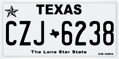 TX license plate CZJ6238