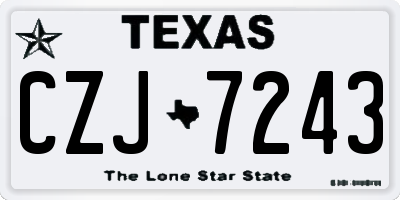 TX license plate CZJ7243