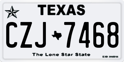 TX license plate CZJ7468