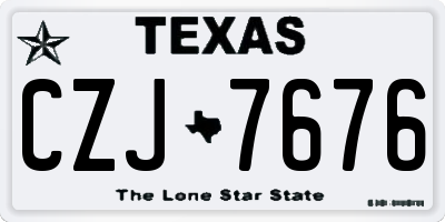TX license plate CZJ7676