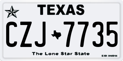 TX license plate CZJ7735