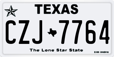 TX license plate CZJ7764