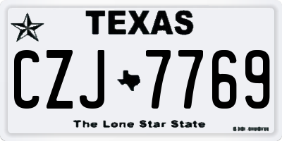 TX license plate CZJ7769