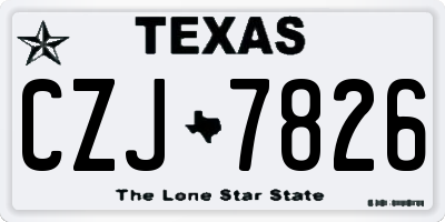 TX license plate CZJ7826