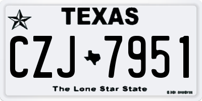 TX license plate CZJ7951