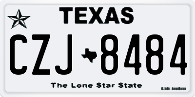 TX license plate CZJ8484