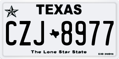 TX license plate CZJ8977
