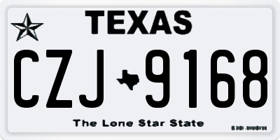 TX license plate CZJ9168
