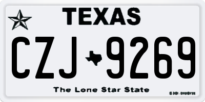 TX license plate CZJ9269