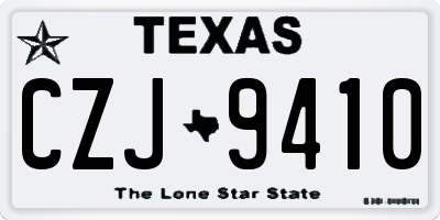 TX license plate CZJ9410