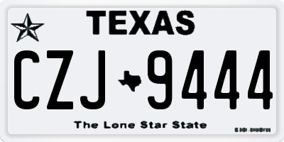 TX license plate CZJ9444