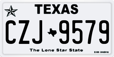 TX license plate CZJ9579