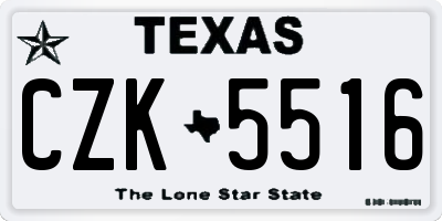 TX license plate CZK5516