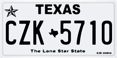TX license plate CZK5710