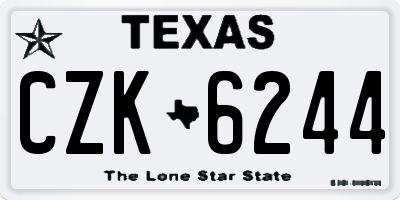 TX license plate CZK6244