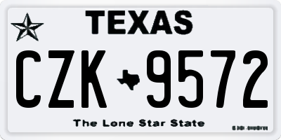 TX license plate CZK9572