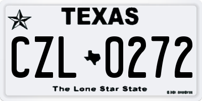 TX license plate CZL0272