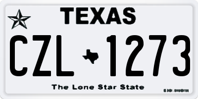 TX license plate CZL1273