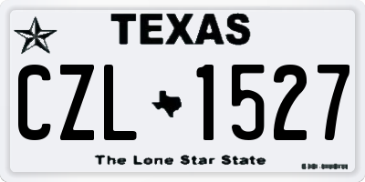 TX license plate CZL1527