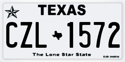 TX license plate CZL1572