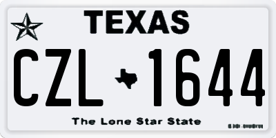 TX license plate CZL1644