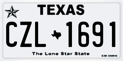 TX license plate CZL1691