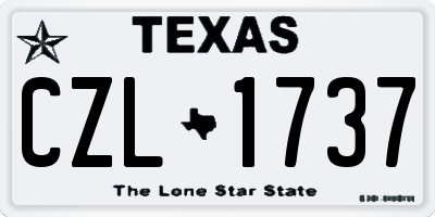 TX license plate CZL1737