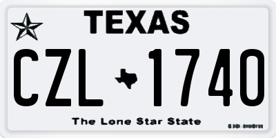 TX license plate CZL1740