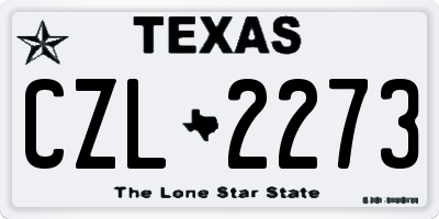 TX license plate CZL2273