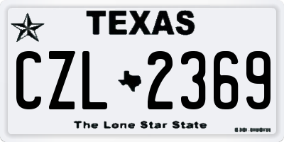 TX license plate CZL2369