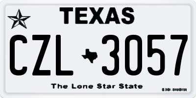 TX license plate CZL3057