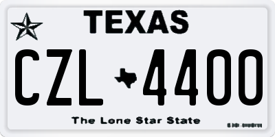 TX license plate CZL4400