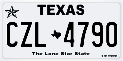 TX license plate CZL4790