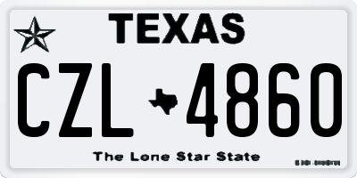 TX license plate CZL4860