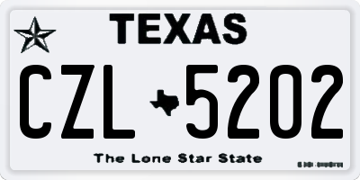 TX license plate CZL5202