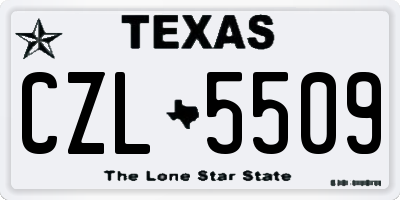 TX license plate CZL5509