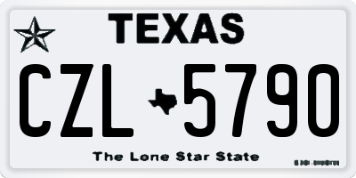 TX license plate CZL5790