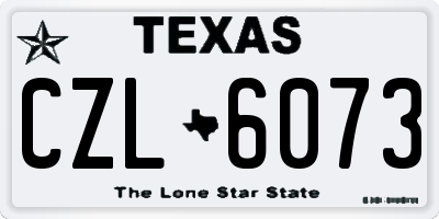 TX license plate CZL6073