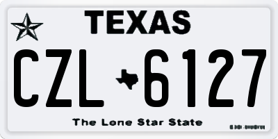 TX license plate CZL6127