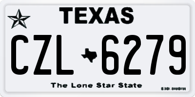 TX license plate CZL6279