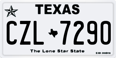 TX license plate CZL7290